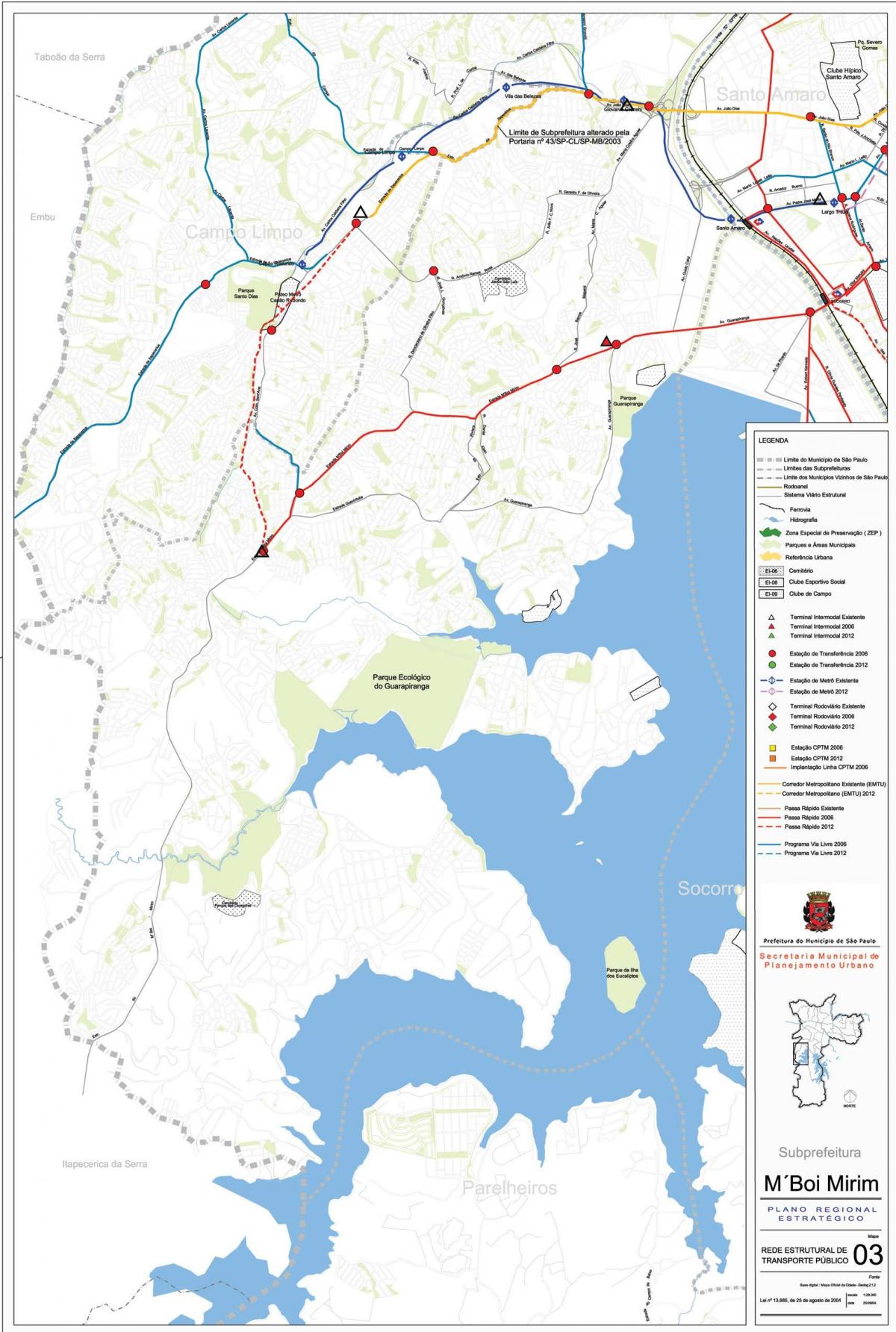 Карта М бої Мирине Сан - Паулу - громадський транспорт