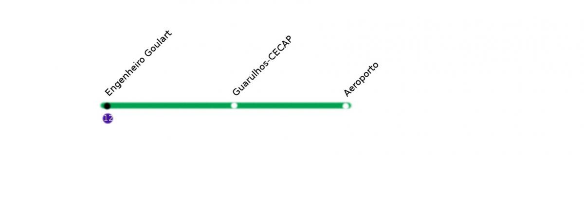 Карта Сан-Паулу CPTM - лінія 13 - Джейд