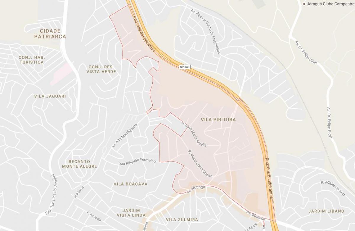 Карта Сан-Паулу Pirituba