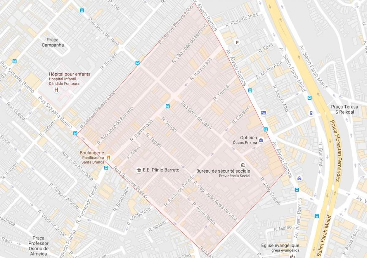 Карта Агуа Раса Сан-Паулу