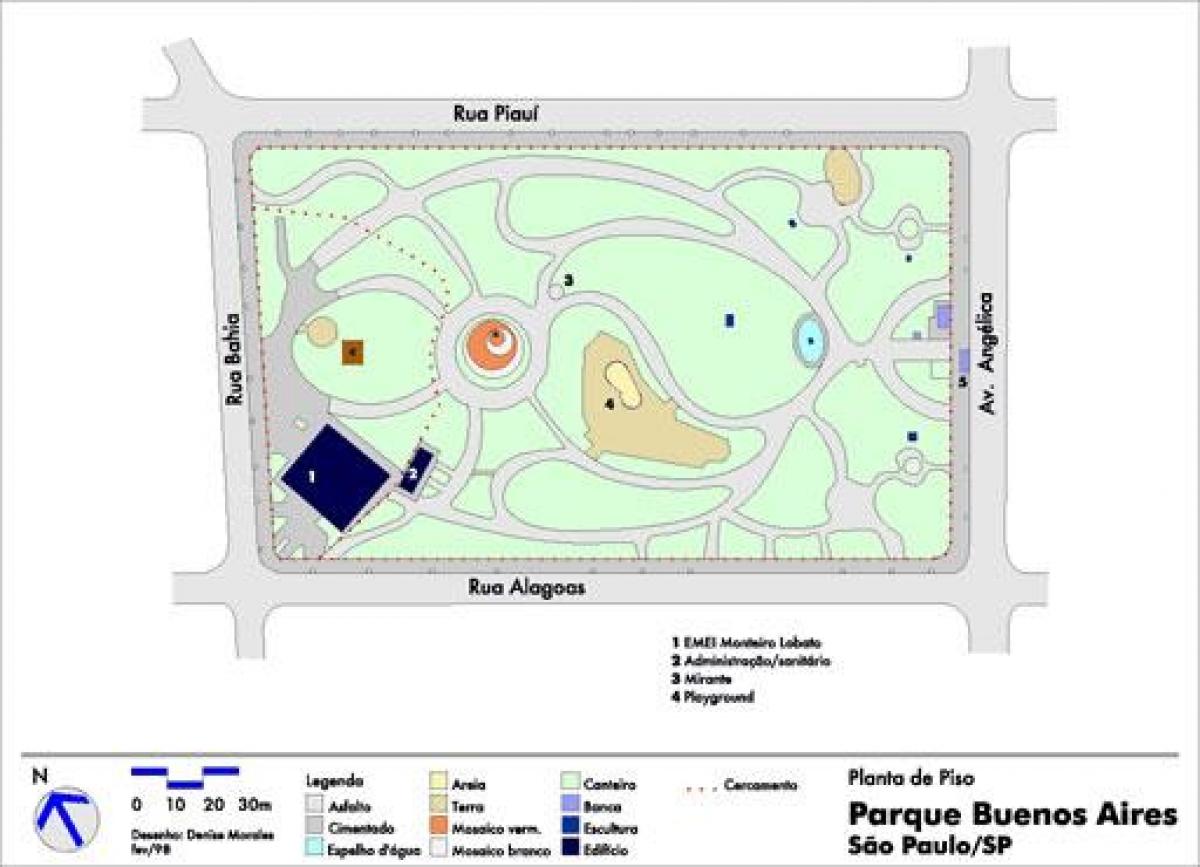 Карта Буенос-Айрес, Сан-Паулу парк