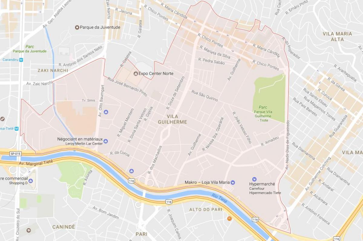 Карта Сан-Паулу-Віла Гильерне