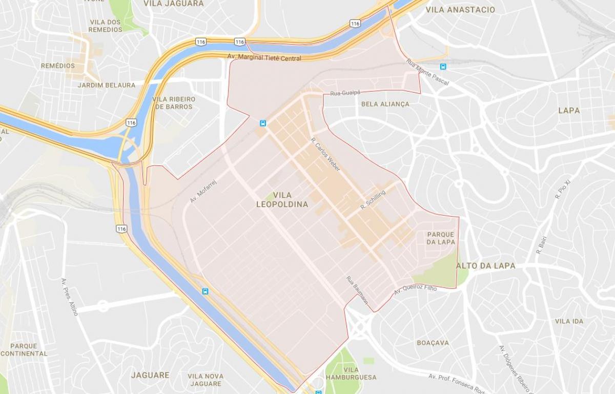 Карта Сан-Паулу Віла Леопольдіна