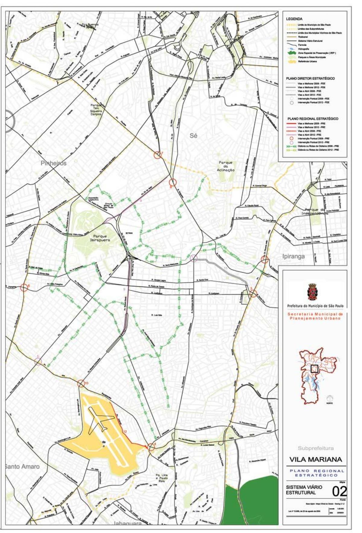 Карта Віла-Маріана Сан - Паулу - доріг