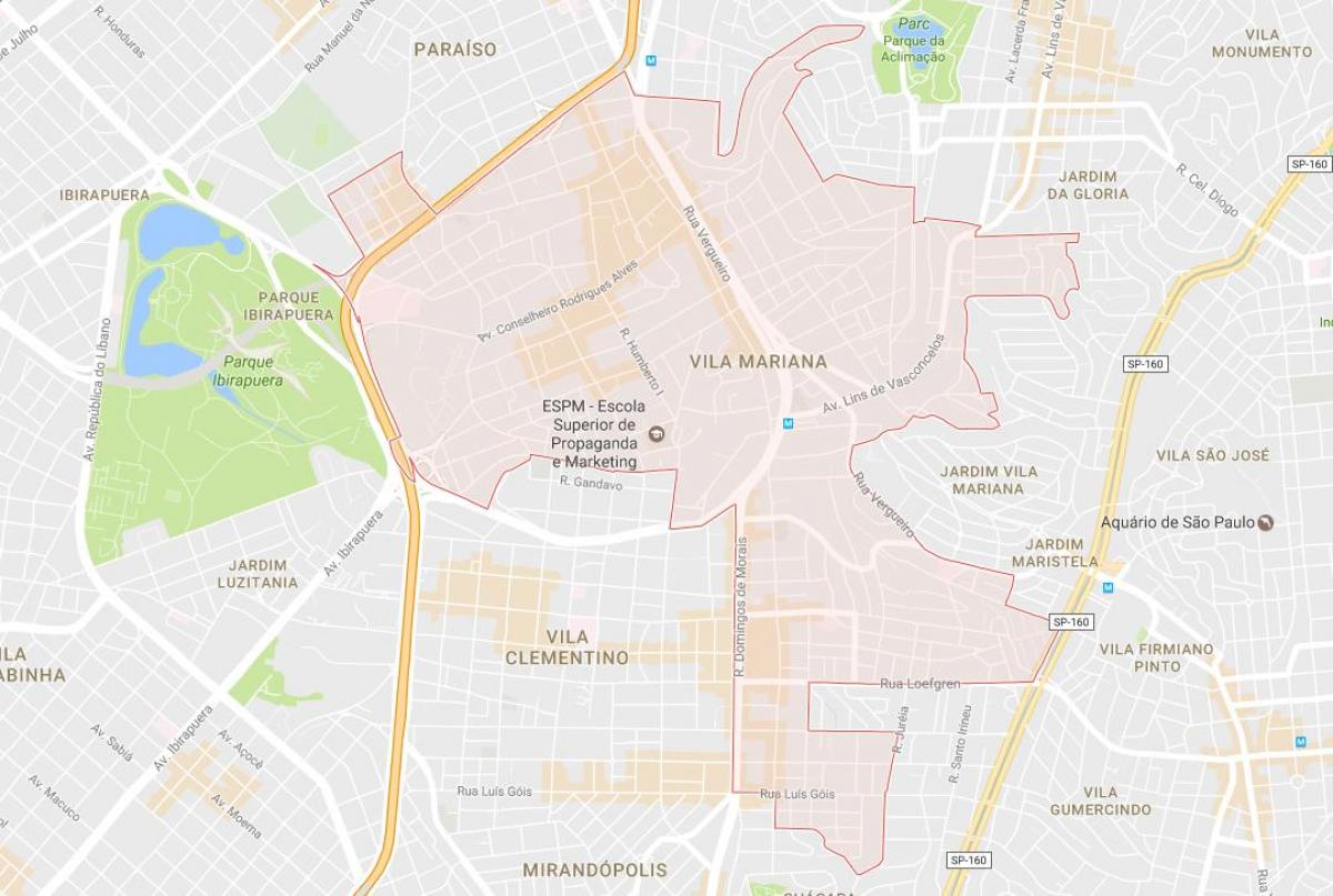 Карта Віла-Маріана Сан-Паулу
