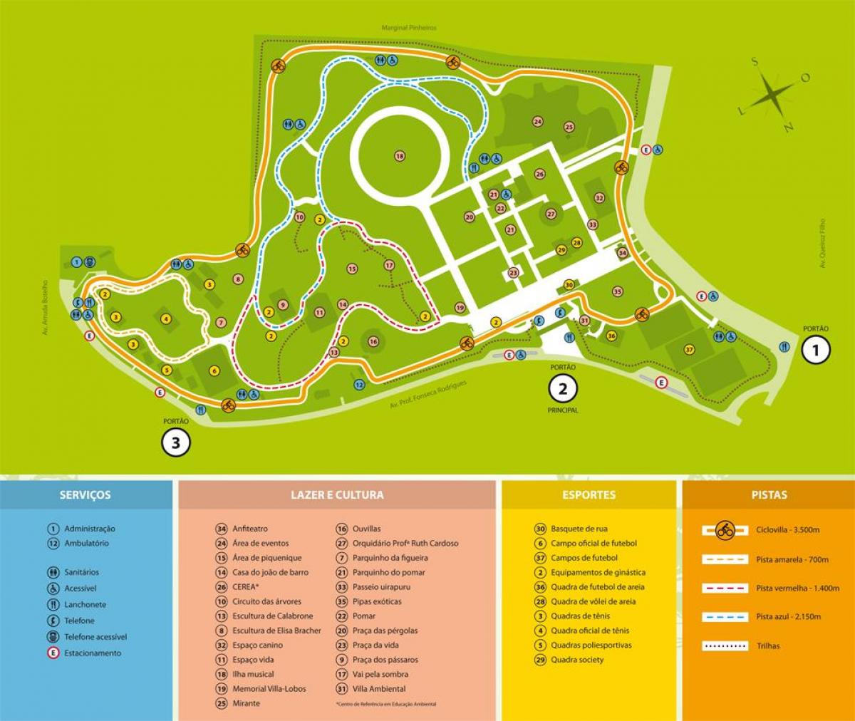 Карту Вілла-Лобос парк