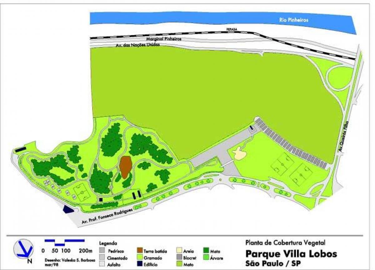 Карта парку Вілла-лобос