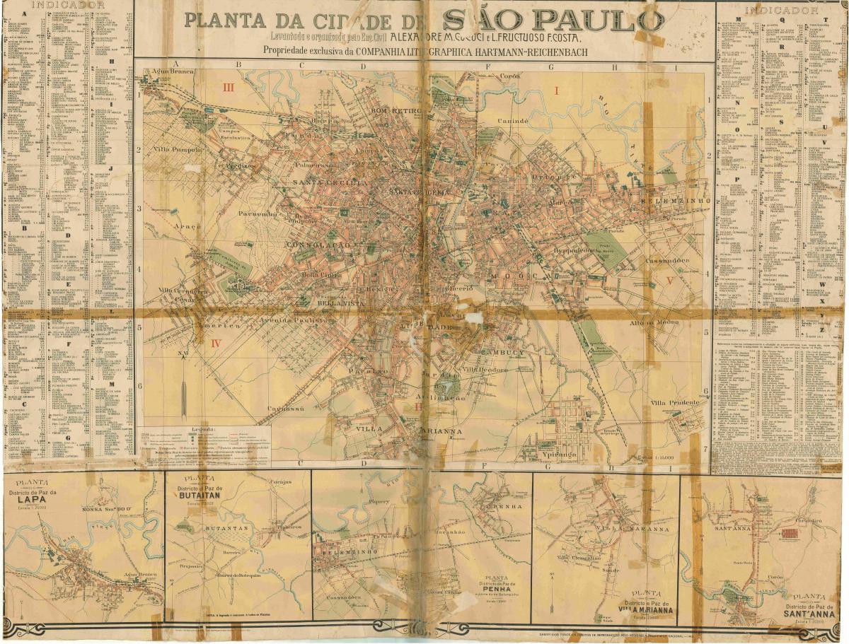 Карта колишній Сан - Паулу - 1913