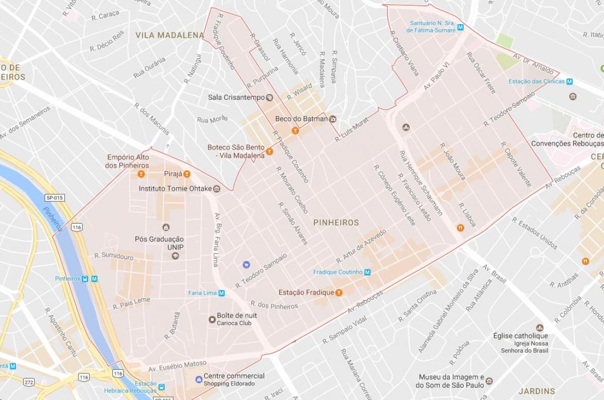 Карта пам'яток Сан-Паулу
