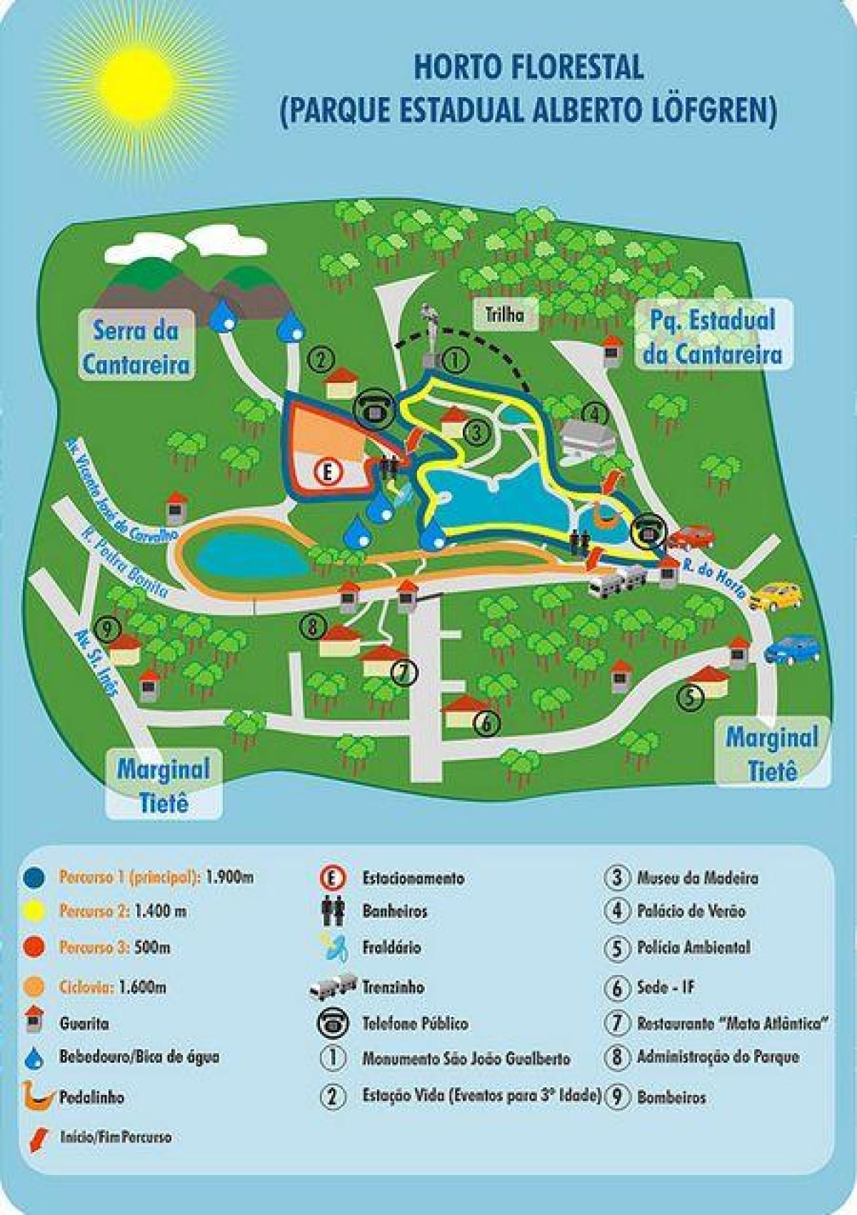 Карта-зауважила парк Альберто - квітковий сад