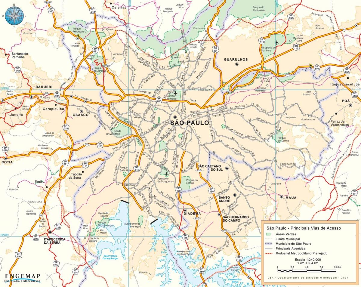 Карта доріг Сан-Паулу