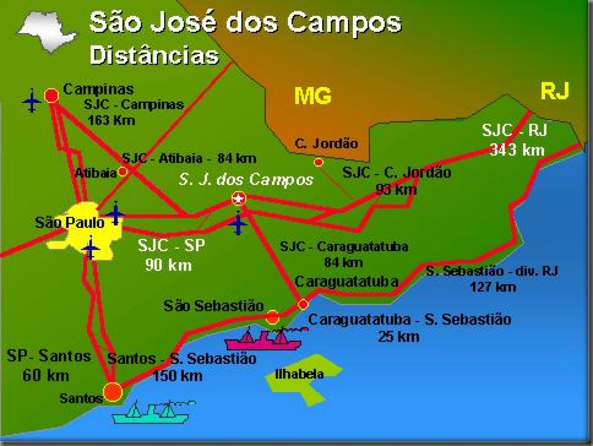 Карта аеропорту Сан-Жозе-дус-кампус