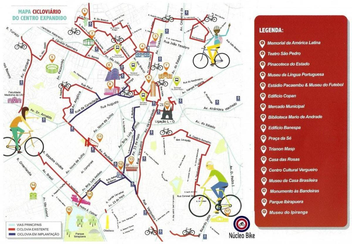 Карта Сан-Паулу велодоріжка