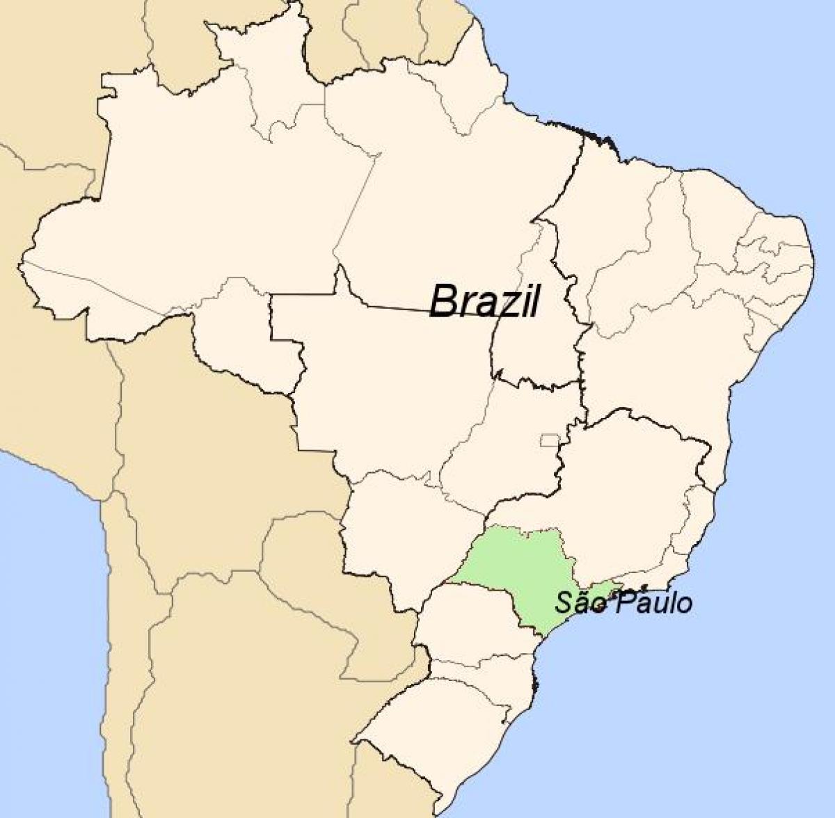 Карта Сан-Паулу в Бразилії