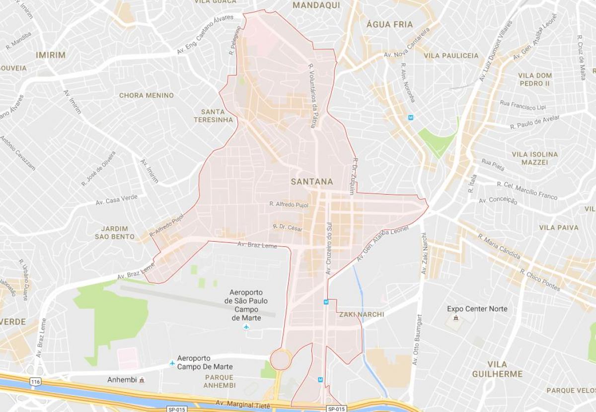 Карта Сантана-Сан-Паулу