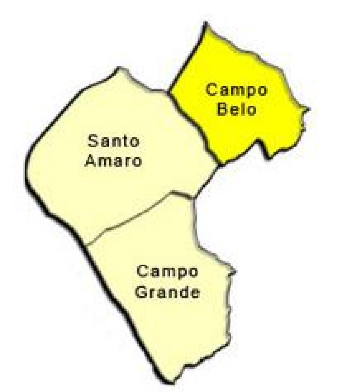 Карта суб-префектурі Санту-Амару