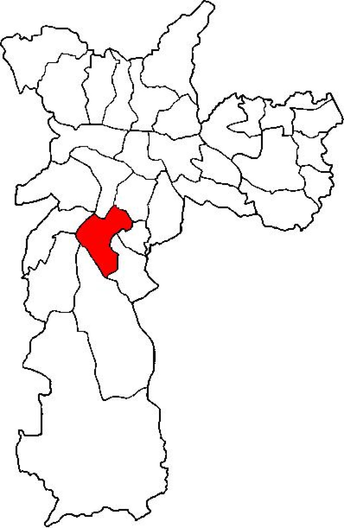 Карта Санто-суб-префектурі Амаро Сан-Паулу