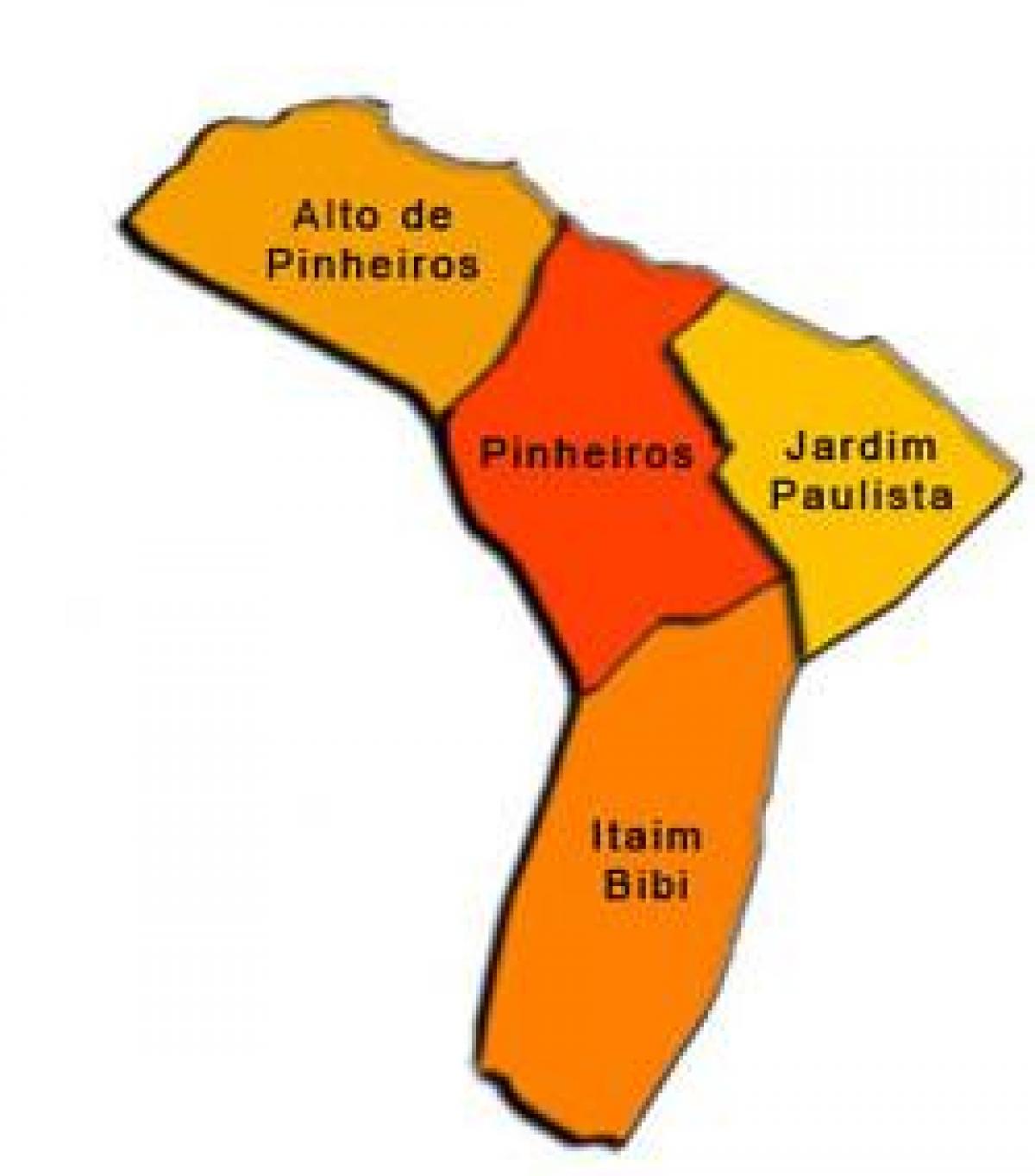 Карта суб-префектурі Пиньейросе