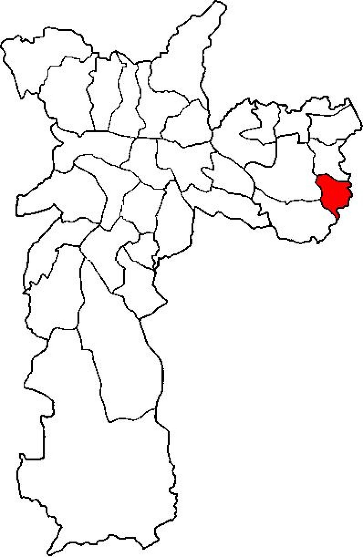 Карта район Сідаде Тирадентесе