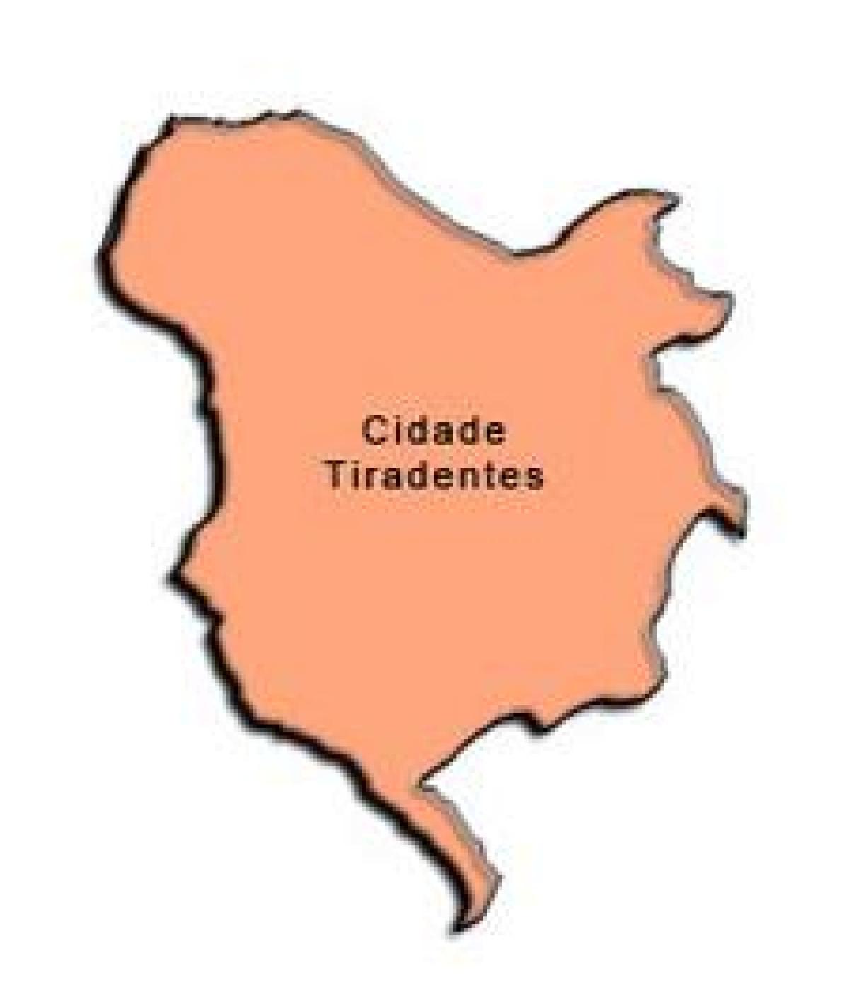 Карта Сідаде Тирадентесе супрефектур