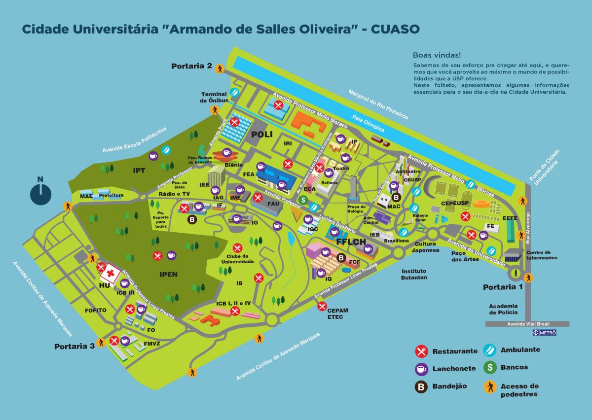 Карта університету Арманду ді Саллеса Олівейри - CUASO