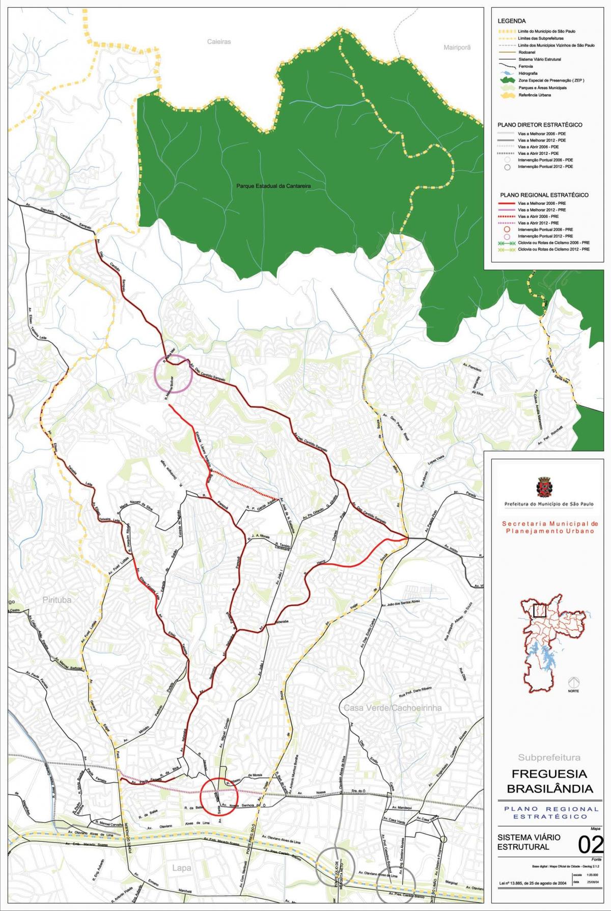 Карта Фрегезия робити Сан - Паулу - доріг