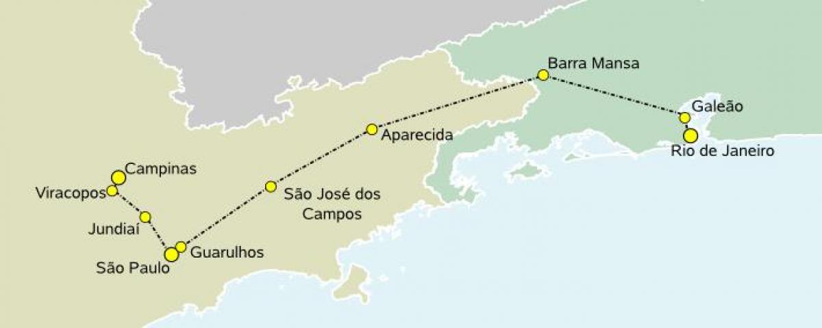 Карта швидкісних поїздів Сан-Паулу