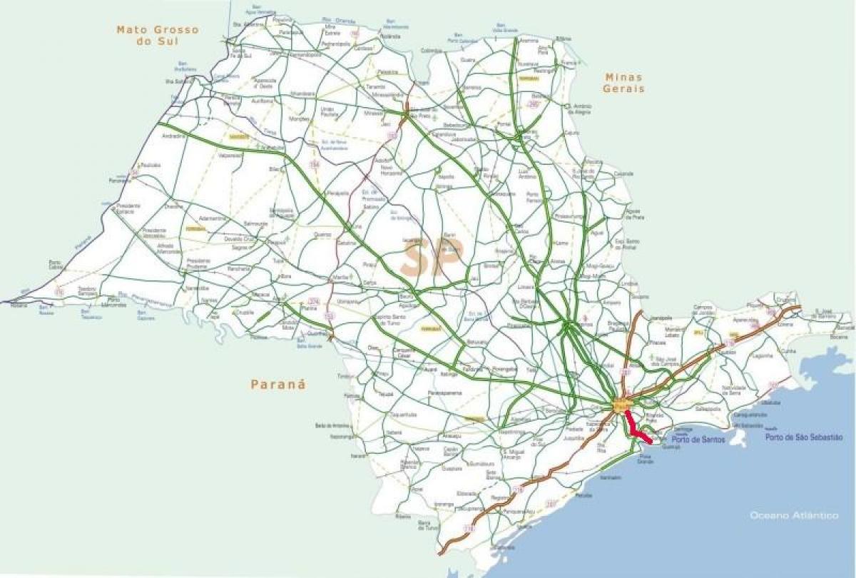 Карта шосе Аншиета - СП 150