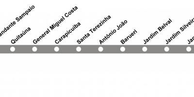 Карта Сан-Паулу CPTM - лінія 10 - Алмаз