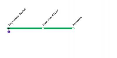 Карта Сан-Паулу CPTM - лінія 13 - Джейд