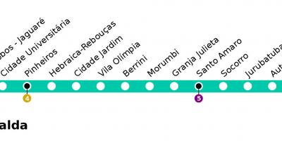 Карта Сан-Паулу CPTM - лінія 9 - сайту esmeralde