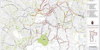 Карта Итакера в Сан-Паулу - доріг
