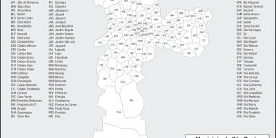 Карта районів Сан-Паулу
