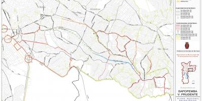 Карта Віла-Пруденти-Сан-Паулу - доріг