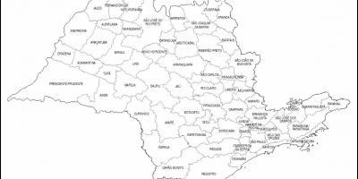 Карта Сан-Паулу Діва - мікро-регіонів