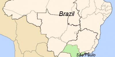 Карта Сан-Паулу в Бразилії
