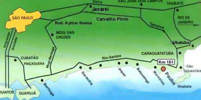 Карта Сан-Паулу пляжі