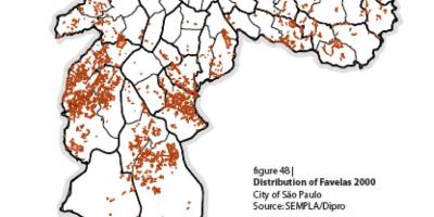 Карта Сан-Паулу фавелами