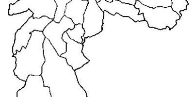 Карта суб-префектурі Перус Сан-Паулу
