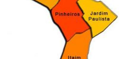 Карта суб-префектурі Пиньейросе