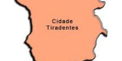 Карта Сідаде Тирадентесе супрефектур
