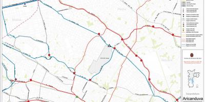 Карта Центр-Віла Формоза-Сан-Паулу - громадський транспорт