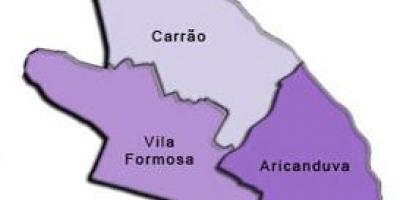 Карта Центр-Віла-суб-префектурі Формоза