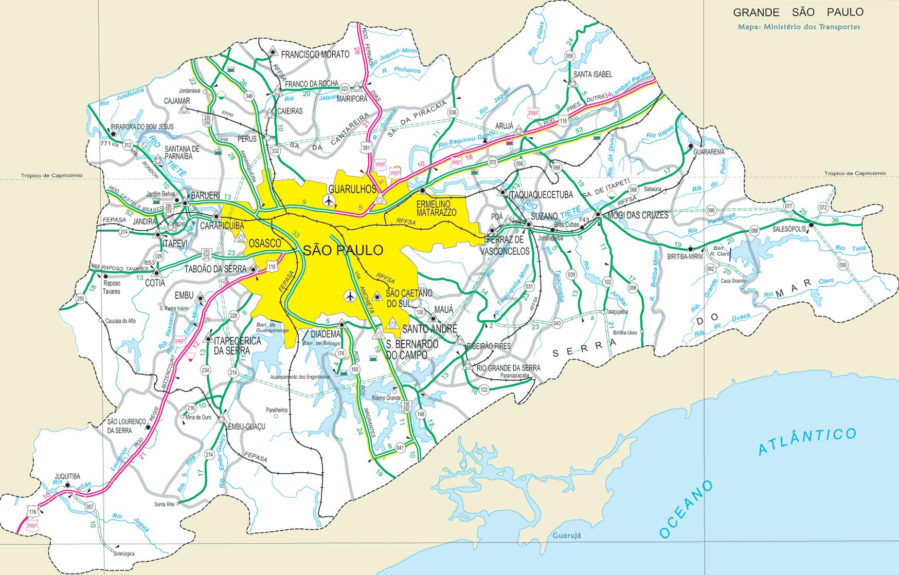 Карта метро сан паулу