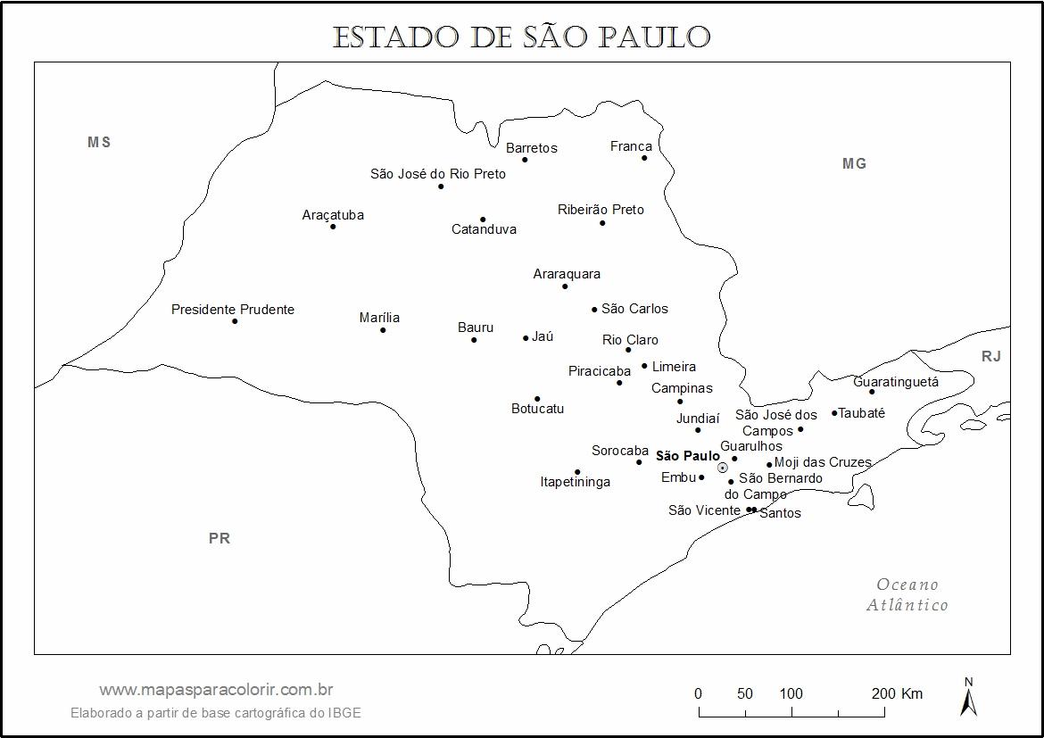 Карта штата сан паулу