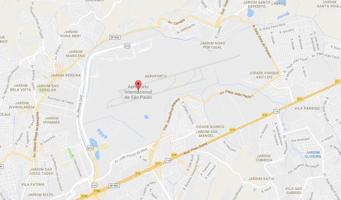 Карта аеропорту Guarulhos