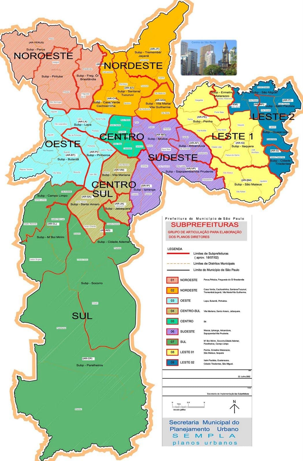 Карта вільних Сан-Паулу