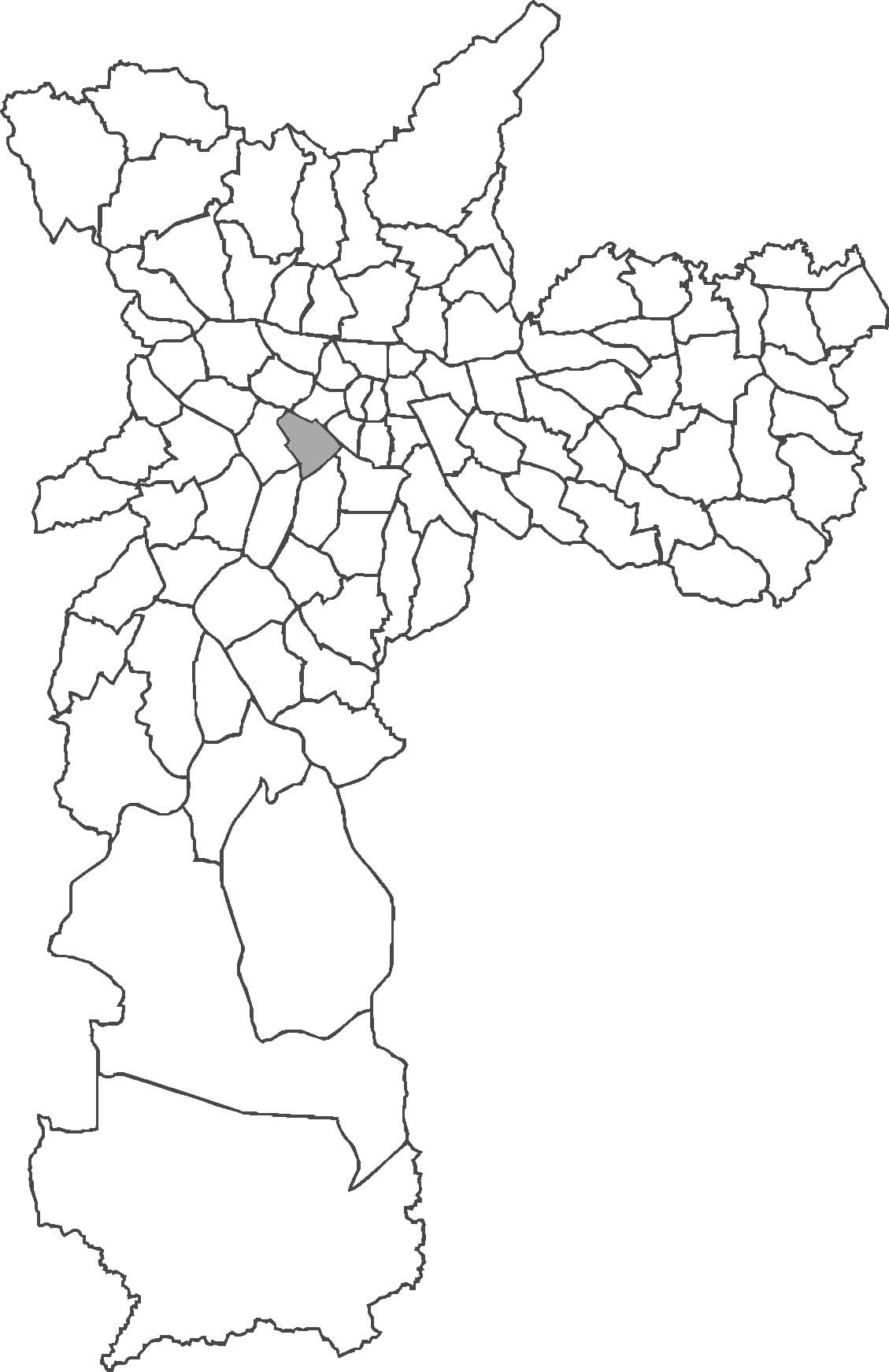 Карта Жардім Пауліста район