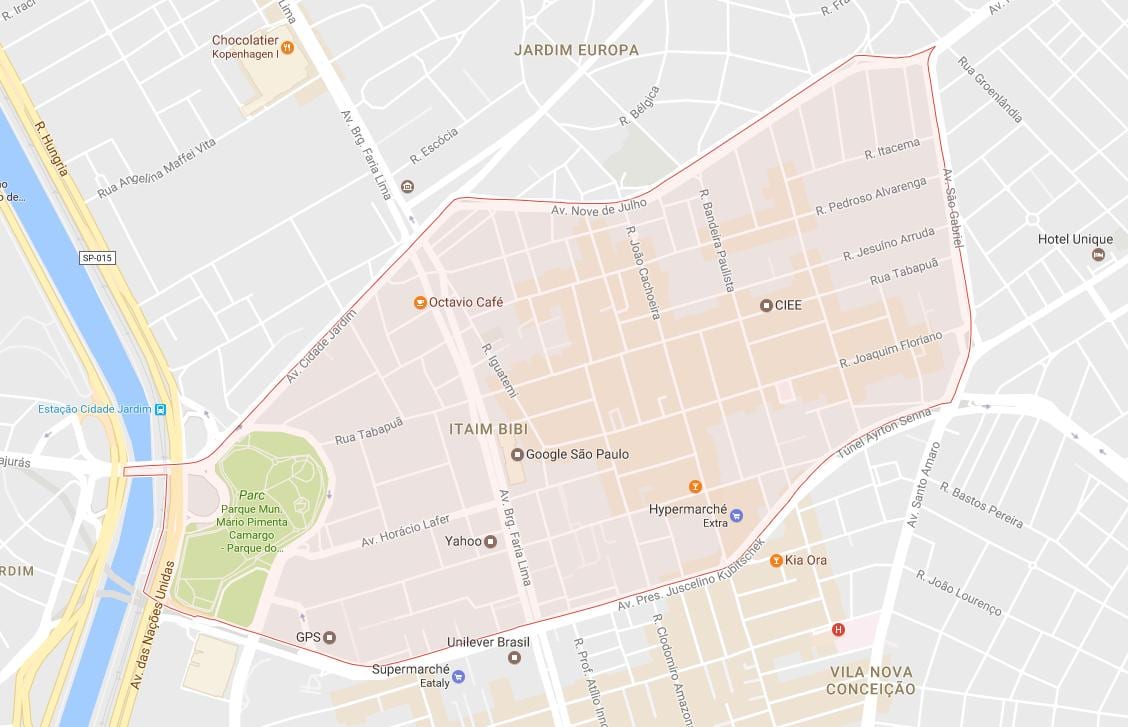 Карта Итаим Бібі, Сан-Паулу