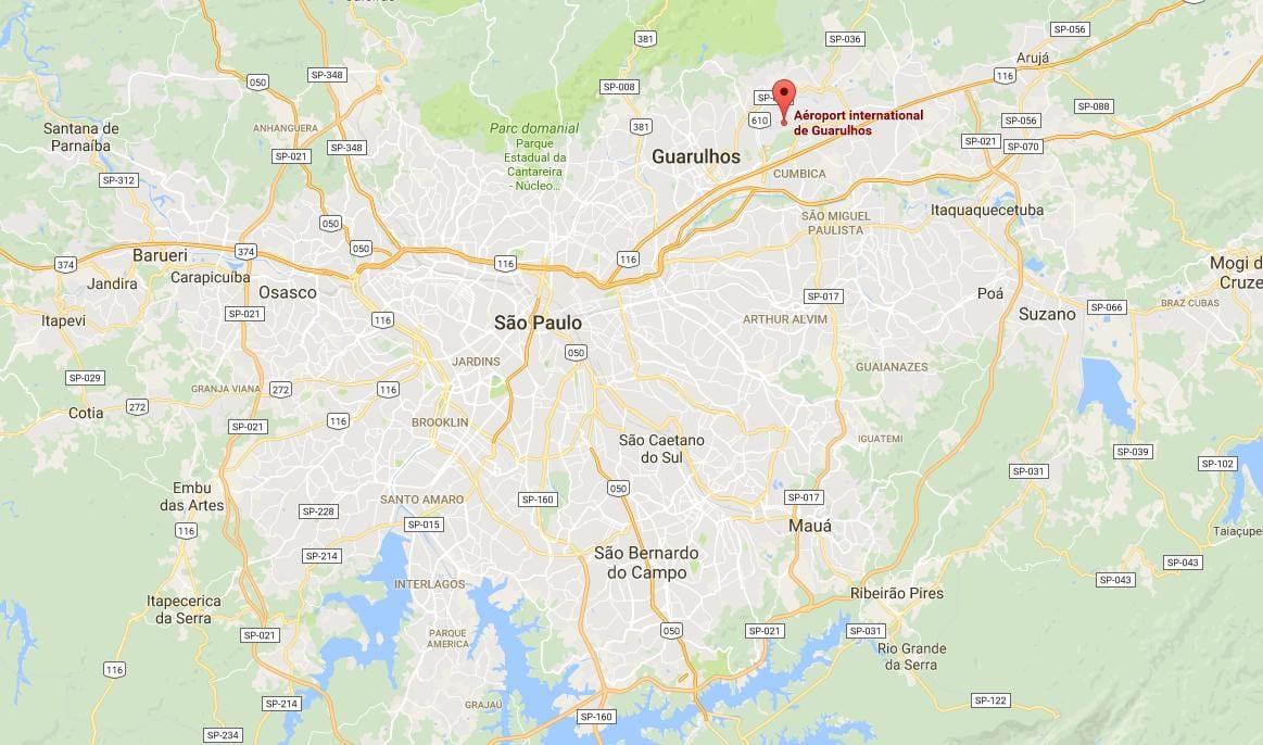 Карта Міжнародний аеропорт Guarulhos